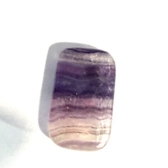 Natural Purple Fluorite Pendant, Large Genuine Gemstone Rectangular Pendant - Picture 3 of 13
